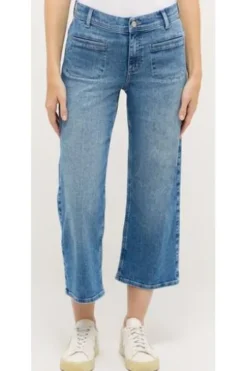 ANGELS Culotte-Jeans Linn Smart bleached blue used Relaxed Fit