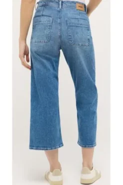 ANGELS Culotte-Jeans Linn Smart bleached blue used Relaxed Fit