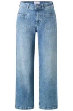 ANGELS Culotte-Jeans Linn Smart bleached blue used Relaxed Fit