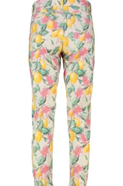 ANGELS 7/8 Hose Ornella beige geblümt Slim Fit