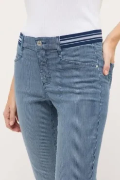 ANGELS 7/8 Jeans Ornella Sporty blue used gestreift Slim Fit
