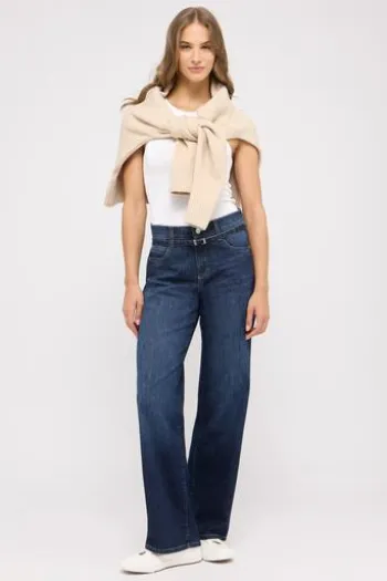 ANGELS LIZ BELT Jeans dark indigo used Relaxed Fit