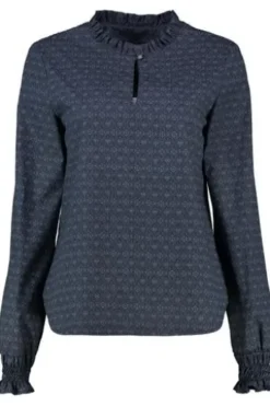 ANNA Bluse marine langarm