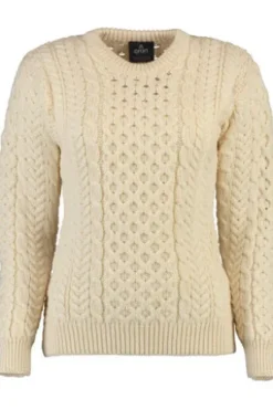 ARAN Pullover natur in super softer Merinowolle