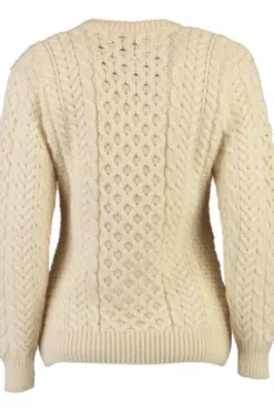 ARAN Pullover natur in super softer Merinowolle