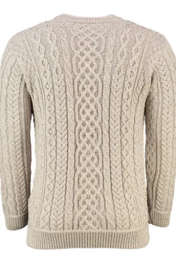 ARAN Rundhals Pullover beige