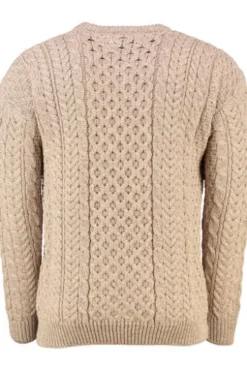 ARAN Rundhals Pullover beige