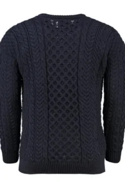 ARAN Rundhals Pullover marine