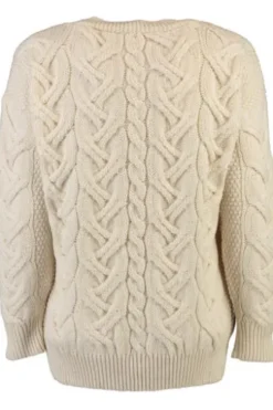 ARAN Strickjacke Hellblau in super softer Merinowolle
