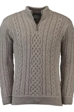 ARAN Troyer beige Merinowolle Supersoft