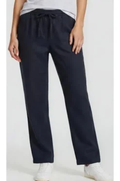 BARBARA LEBEK Leinen-Hose navy