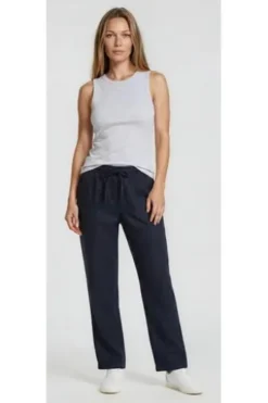 BARBARA LEBEK Leinen-Hose navy
