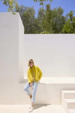 BARBARA LEBEK Leinen-Jacke gelb
