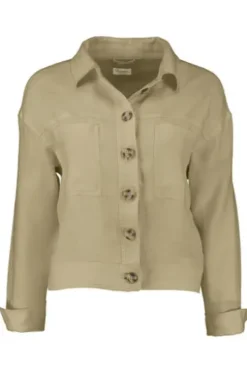 BARBARA LEBEK Leinen-Jacke sand