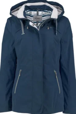 BARBARA LEBEK Steppjacke bordeaux mit modischem Webpelz