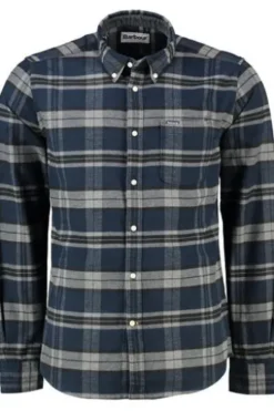 BARBOUR Hemd Betsom grey marl kariert Langarm