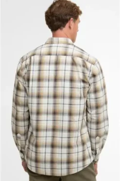 BARBOUR Hemd Witton Checked whisper white kariert Regular Fit Langarm