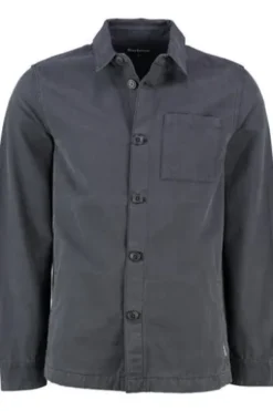 BARBOUR Overshirt Washed classic navy Langarm