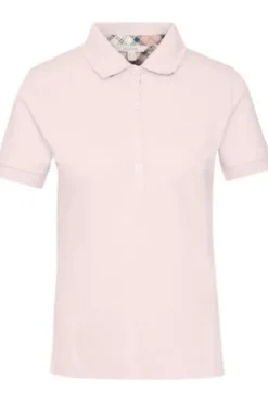 BARBOUR Poloshirt Portsdown Pimrose Pink/Hessian Kurzarm