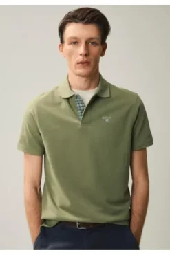 BARBOUR Polo-Shirt Tartan Pique dark olive classic