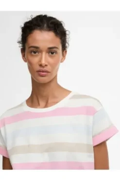 BARBOUR Shirt Lyndale rosa gestreift