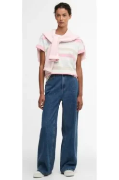 BARBOUR Shirt Lyndale rosa gestreift
