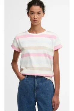 BARBOUR Shirt Lyndale rosa gestreift