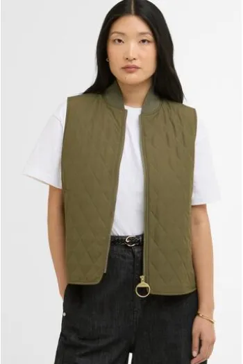BARBOUR Steppweste Roeburn Gilet oliv