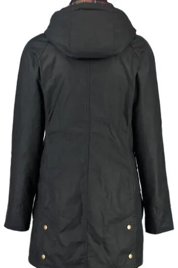 BARBOUR Wachsjacke Bower navy mit klassischem Cord-Kragen