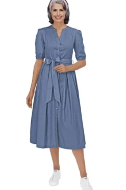 BERWIN Kleid blau