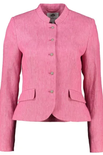 BERWIN Leinen-Janker pink Fischgrät