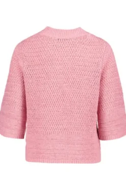 BETTY BARCLAY Bändchengarn-Pullover flamingo pink 3/4-Arm