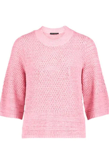 BETTY BARCLAY Bändchengarn-Pullover flamingo pink 3/4-Arm