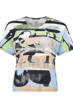 BETTY BARCLAY Shirt blue/beige gemustert