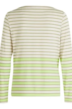 BETTY BARCLAY Shirt Khaki gestreift 3/4-Arm