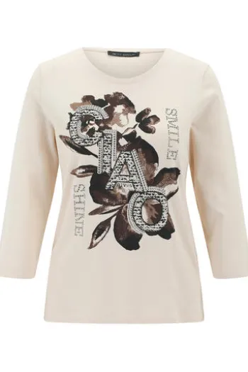 BETTY BARCLAY Shirt patch beige/b lack 3/4-Arm