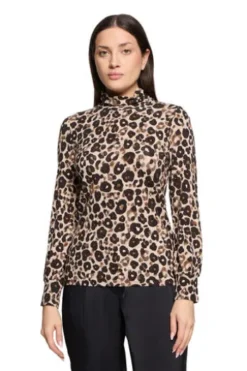 BETTY BARCLAY Shirt taupe/beige gemustert