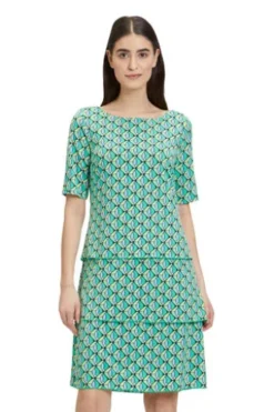 BETTY BARCLAY Stufenkleid green/blue