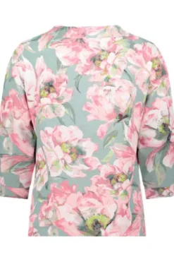 BETTY BARCLAY Sweatshirt mint/rosé geblümt