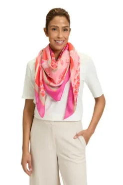 BETTY BARCLAY Tuch red/rosé gemustert
