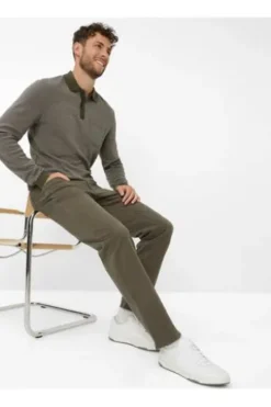 BRAX Baumwoll-Jeans Cooper Marathon olive Regular Fit