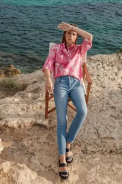 BRAX Bluse Viv pink in sommerlicher Qualität