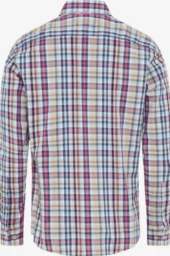 BRAX Hemd Daniel hellblau kariert Modern Fit Langarm Button-Down