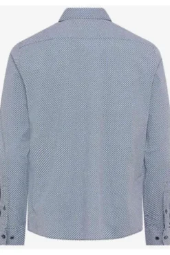 BRAX Hemd Daniel P baltic gemustert Modern Fit Langarm