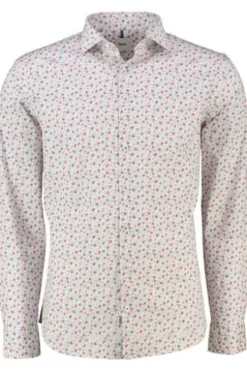 BRAX Hemd Harold P velvet gemustert Modern Fit Langarm