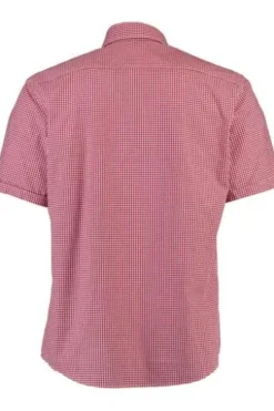BRAX Hemd Rot kariert Modern Fit Kurzarm Blue Planet Style Dan