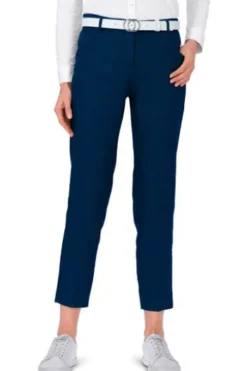 BRAX 7/8 Hose Maron blau Slim Fit in Leinen-Stretch Qualität