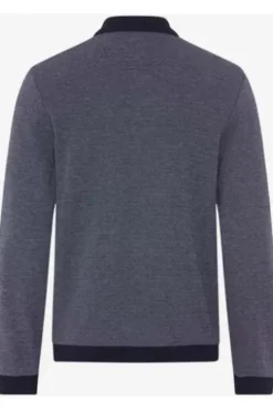 BRAX Langarm Polo-Shirt Paros navy