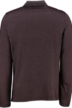 BRAX Langarm Polo Shirt Prescot bordeaux