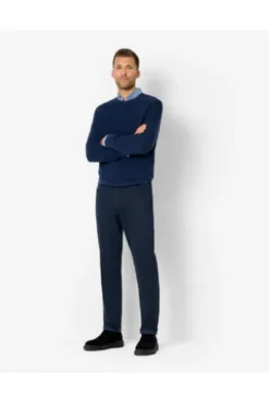 BRAX Leicht Flanell Hemd blau gemustert Modern Fit